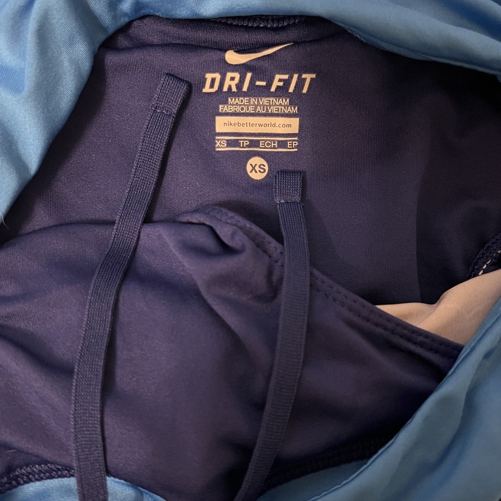 Nike Dri-FIT Blue Wave Print Running Shorts Womens XS Performance Athletic - Picture 6 of 9
